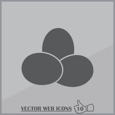 Yumurta simge düz vektör