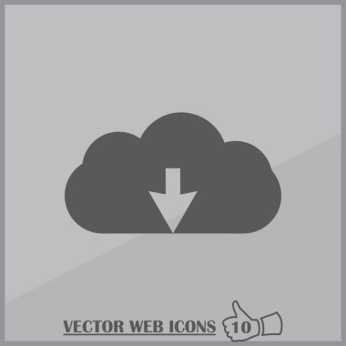 Simgesi aşağı ok ile bulut.