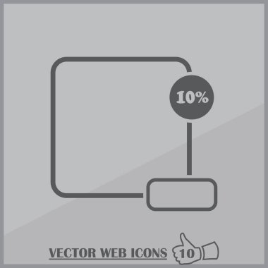 Satılık simgesi. Web tasarım stili