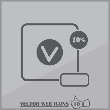 Satılık simgesi. Web tasarım stili