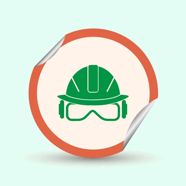 Icono de Hardhat. estilo de diseño web — Vector de stock