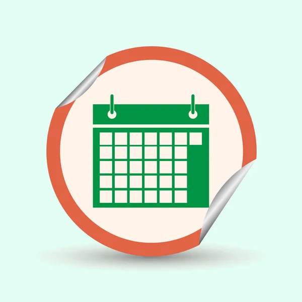 Calendário Isolado Flat Web Mobile Icon —  Vetores de Stock