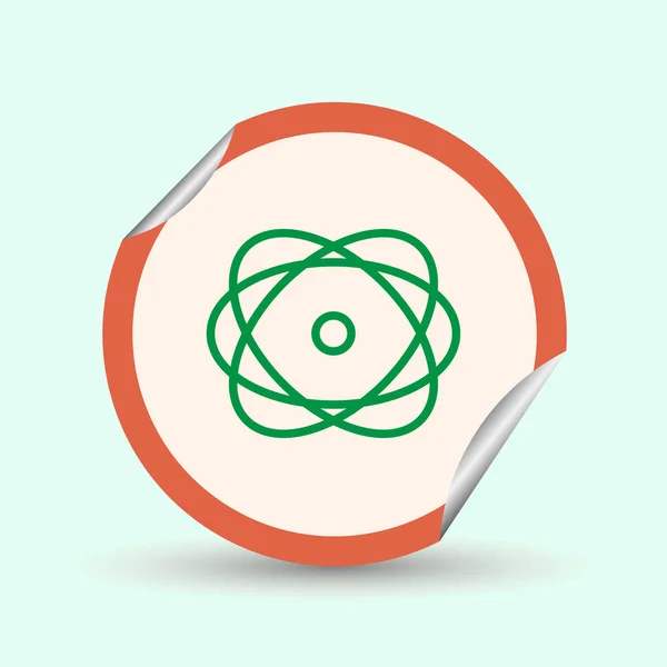 Atom-ikonen i trendiga platt stil. Vektorillustration, Eps10. — Stock vektor