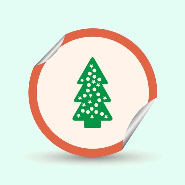 Vánoční strom zdobí hračky. — Stockový vektor