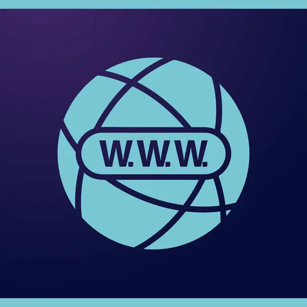 World Wide Web. Vector pictogram geïsoleerd — Stockvector