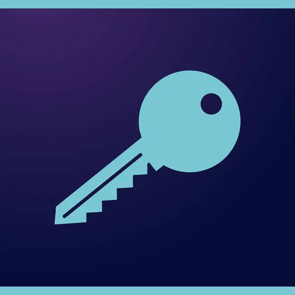 Key Icon. stile web design — Vettoriale Stock