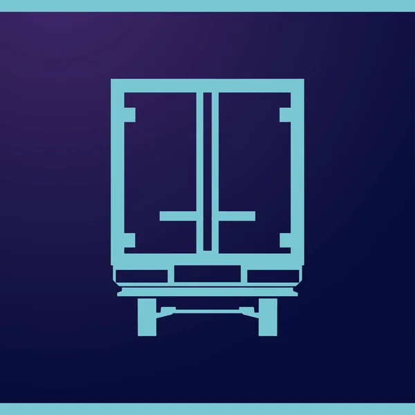 Икона грузовика Лорри. Плоский изолированный векторный графический элемент — стоковый вектор