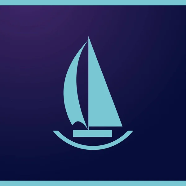 Vettore barca a vela Icona — Vettoriale Stock