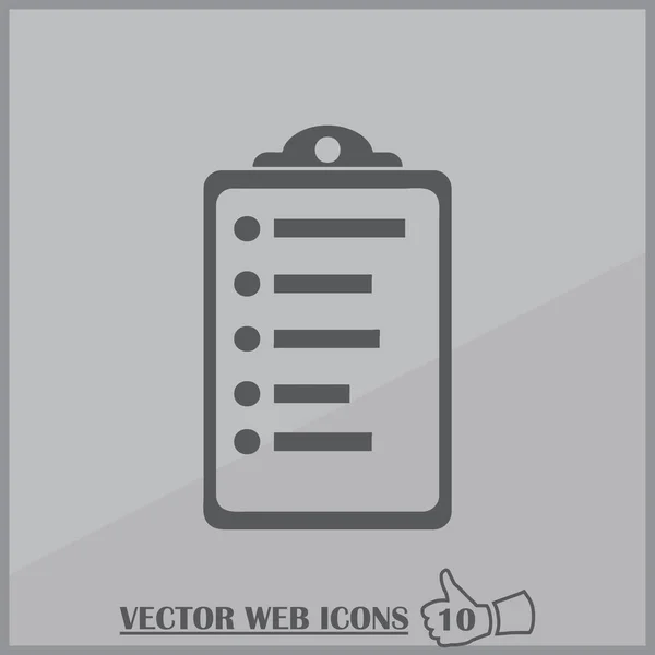 Clipboard Webdesign-Stil. Vektorsymbol — Stockvektor