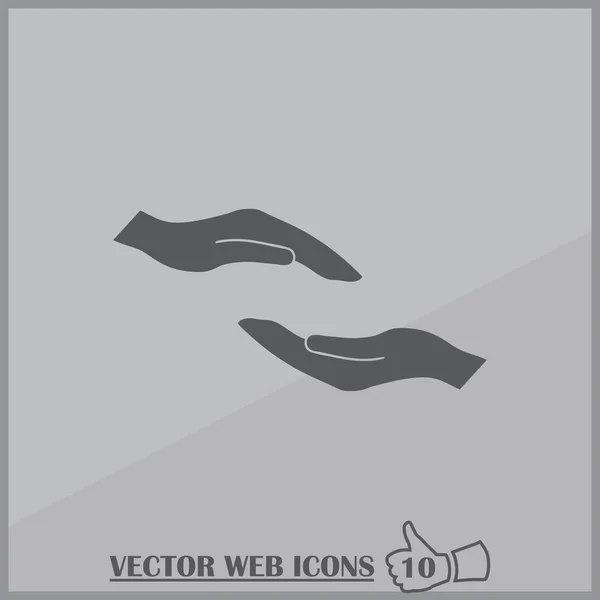 Illustration vectorielle mains support — Image vectorielle
