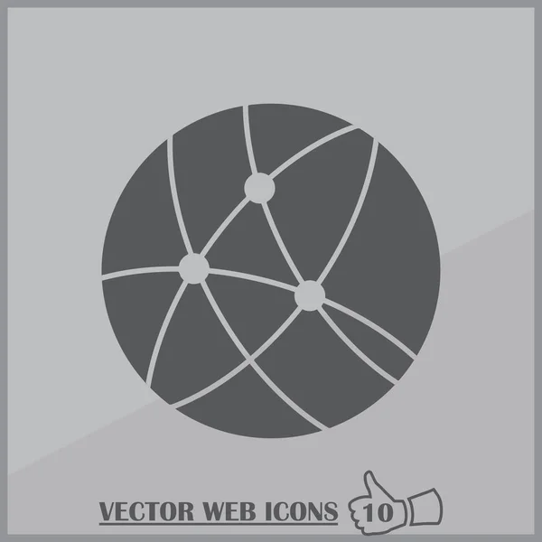 World Wide Web. Icono del vector aislado — Vector de stock