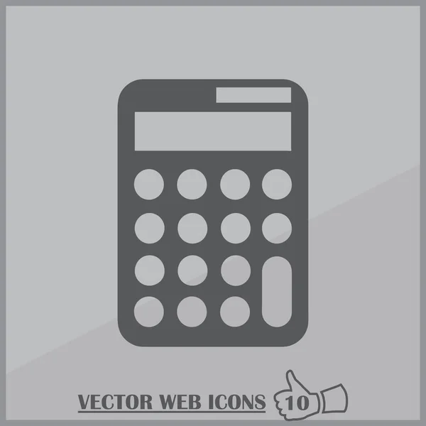 Calculator icon, vector illustration. Flat design style — Stock Vector