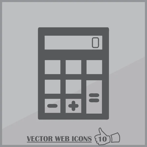 Значок калькулятора, векторная иллюстрация. стиль плоского дизайна — стоковый вектор