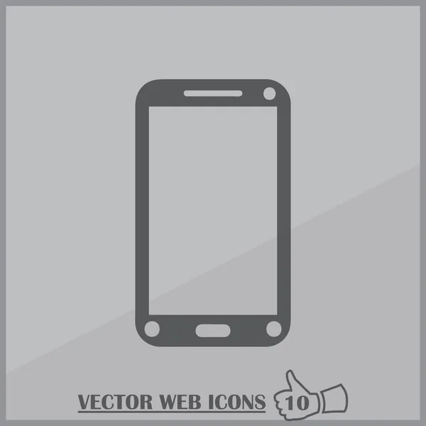 Icono de teléfono inteligente en estilo iphone. Pictograma de celular en estilo plano de moda — Vector de stock
