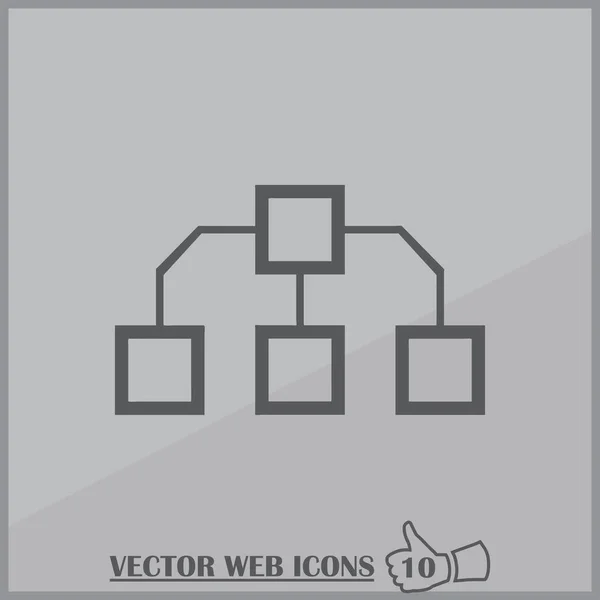 Diagrama de flujo Icono Vector . — Vector de stock