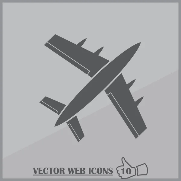 Flugzeug-Symbol, Ebene-Symbol-Vektor, Ebene-Symbol-Bild — Stockvektor