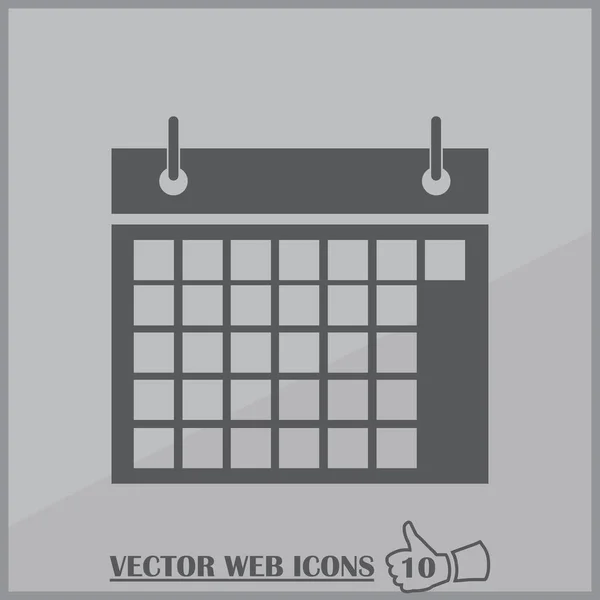 Kalender isoliert flache Web-Handy-Symbol — Stockvektor