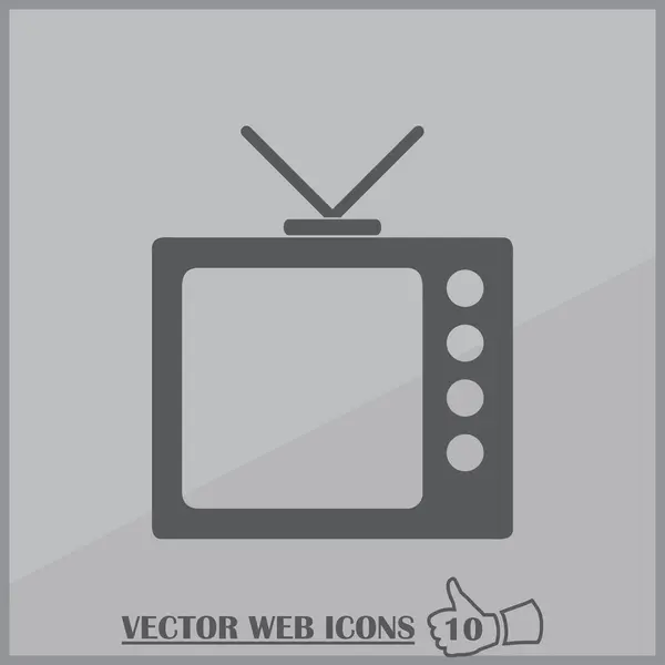 Tv 최신 유행 플랫 스타일에서 아이콘입니다. 귀하의 웹 사이트 디자인에 대 한 텔레비전 기호 — 스톡 벡터