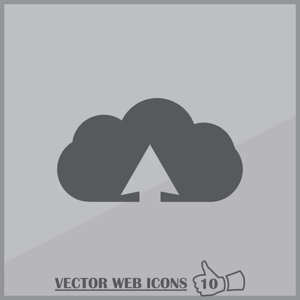 Upload web icon cloud — Stock Vector