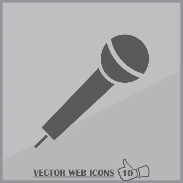 Microfone web vector Ícone — Vetor de Stock