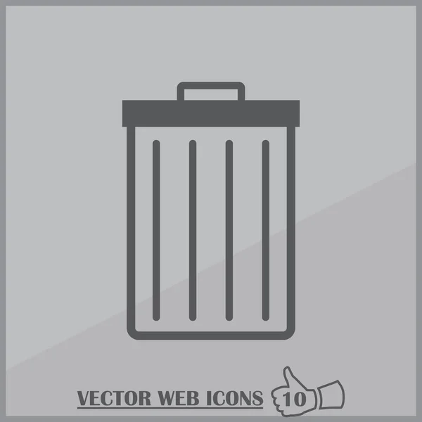 Aplanar un icono de cesta de papel. vector . — Archivo Imágenes Vectoriales