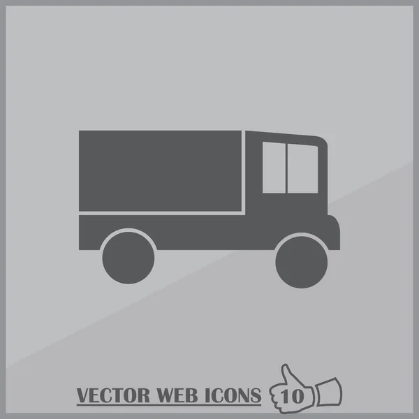 Vrachtwagen pictogram. Eenvoudige illustratie van het pictogram van de vector van de vrachtwagen voor web — Stockvector
