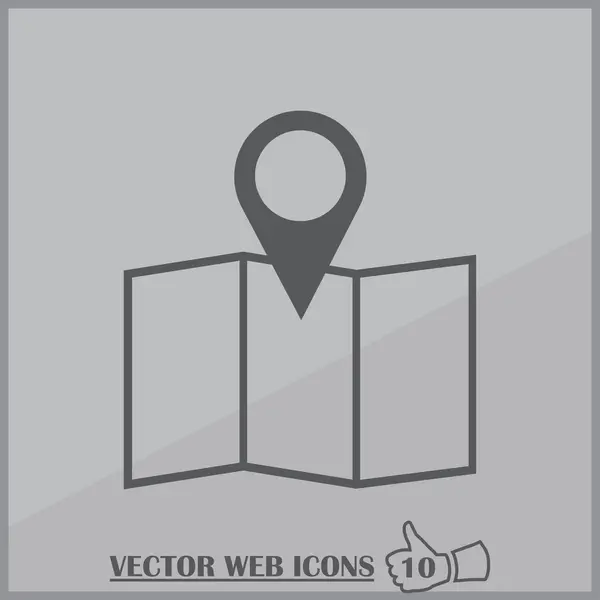 Ícone do ponteiro do mapa. estilo web design —  Vetores de Stock