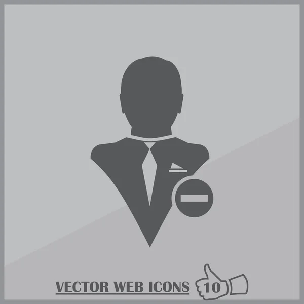 Eliminar el icono de contacto. estilo de diseño web — Vector de stock