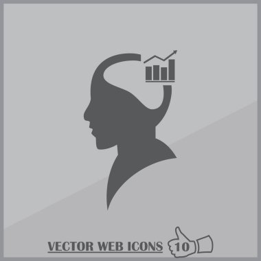 Zihin paylaşımcı kişinin finansal pasta grafiği olarak iş dünyasına kafası yatar.