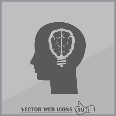 yeni bir fikir oluşturma insan kafası. yaratıcı bir fikir. vektör.