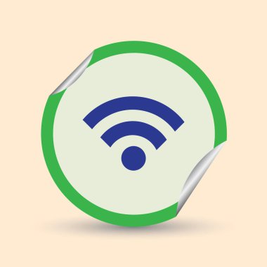 Trendy düz stil WiFi simgesini. Vektör çizim, Eps10.