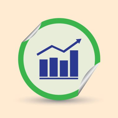 Trendy düz stil grafik simgesini. Vektör çizim, Eps10.