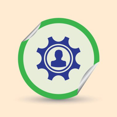 Web tasarım stili dişli. vektör simgesi