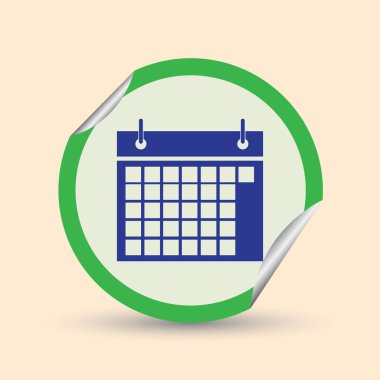 Takvim izole düz Web telefon simgesini