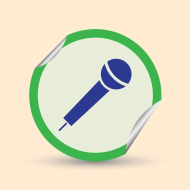 Mikrofon web vektör simgesi