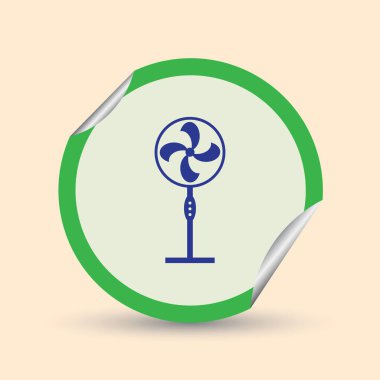 Vantilatör simgesi. Vantilatör vektör simgesi web için anahat çizimi