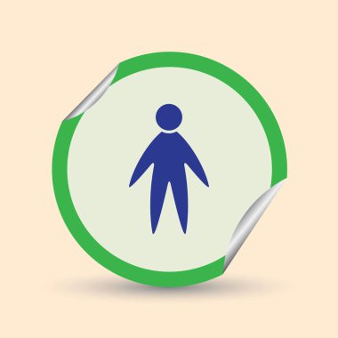 Adam profil simge vektör