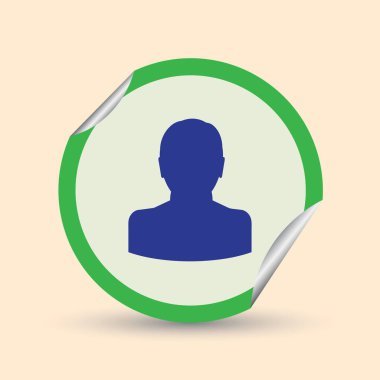 Adam profil simge vektör