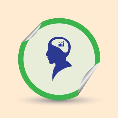 Zihin paylaşımcı kişinin finansal pasta grafiği olarak iş dünyasına kafası yatar.