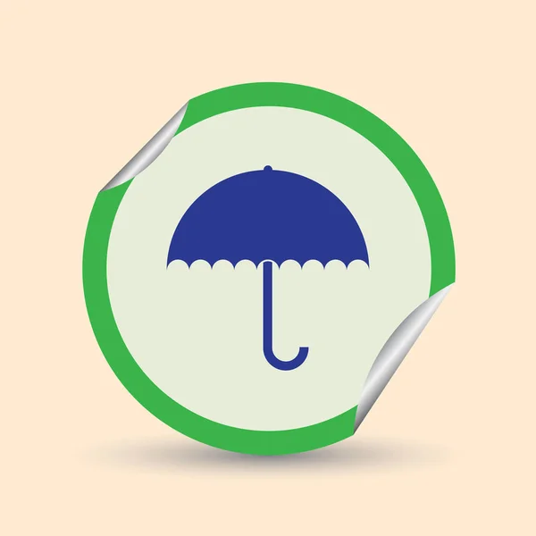 Umbrella Icon vector flat design — Stock Vector