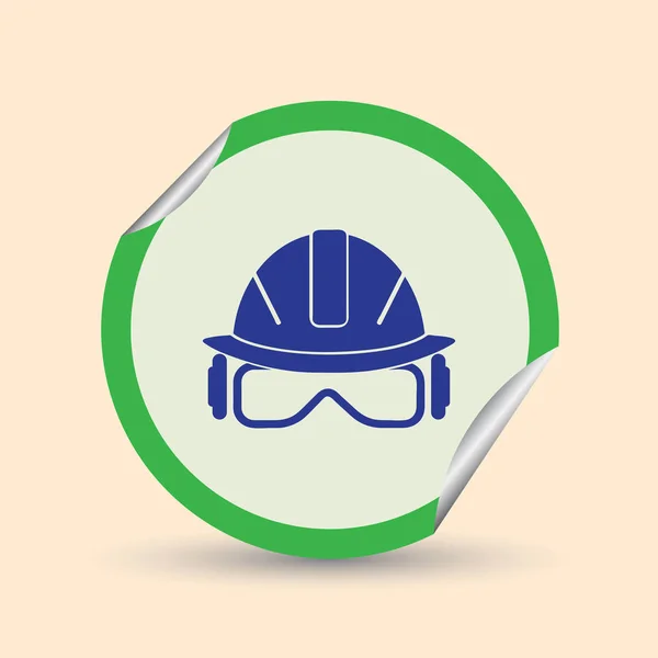 Icono de Hardhat. estilo de diseño web — Vector de stock
