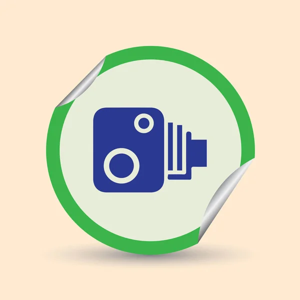 Videocamera vector pictogram — Stockvector