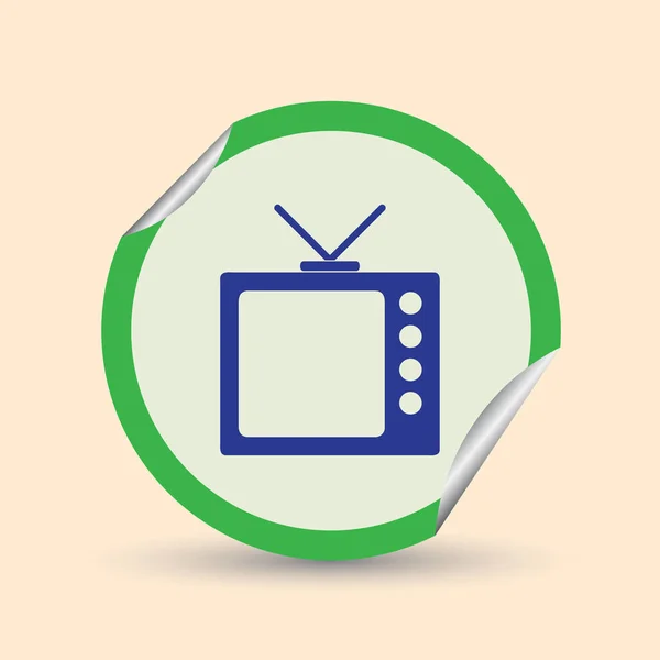 Icono de televisión en estilo plano de moda. Símbolo de televisión para el diseño de su sitio web — Vector de stock