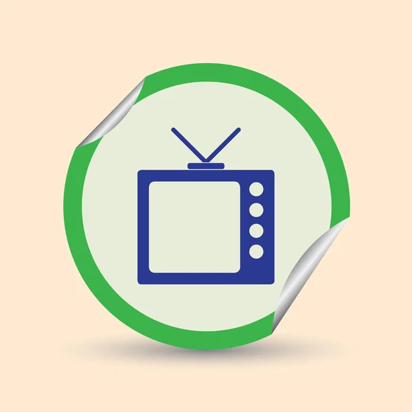 Tv Icon in trendy flat style. Television symbol for your web site design — Stock Vector