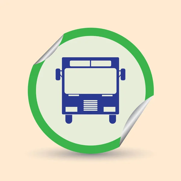 Ícone de ônibus escolar isolado no fundo. Sinal plano simples moderno. Ilustração do logotipo — Vetor de Stock