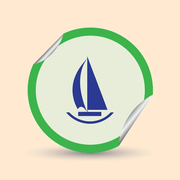 Vector zeilboot pictogram — Stockvector