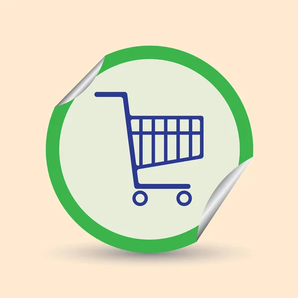 Minimalistic illustration of a shopping cart icon, eps10 vector — Stock Vector