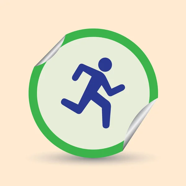 Running man pictogram geïsoleerd op een achtergrond, Vector kunst. — Stockvector