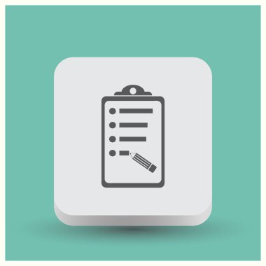 Kontrol listesi simgesi. Ağ simgelerinden biri