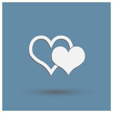 Kalp simgesi. Web vektör stili.